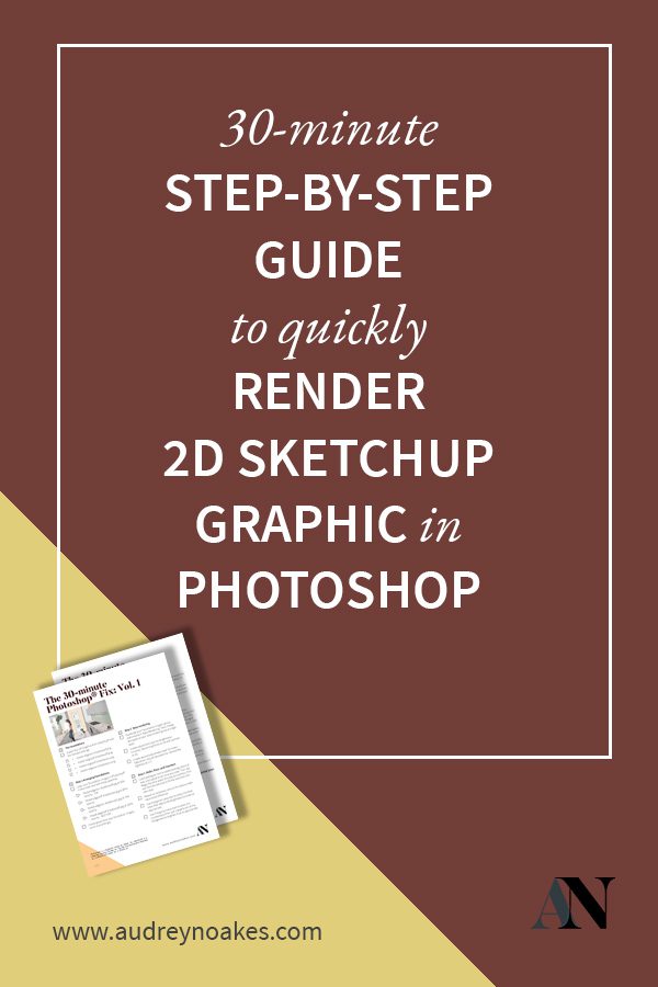 How to render a 2D graphic from Sketchup with Photoshop