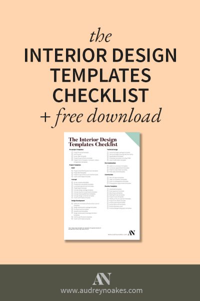 The Interior Design Templates Checklist - Audrey Noakes