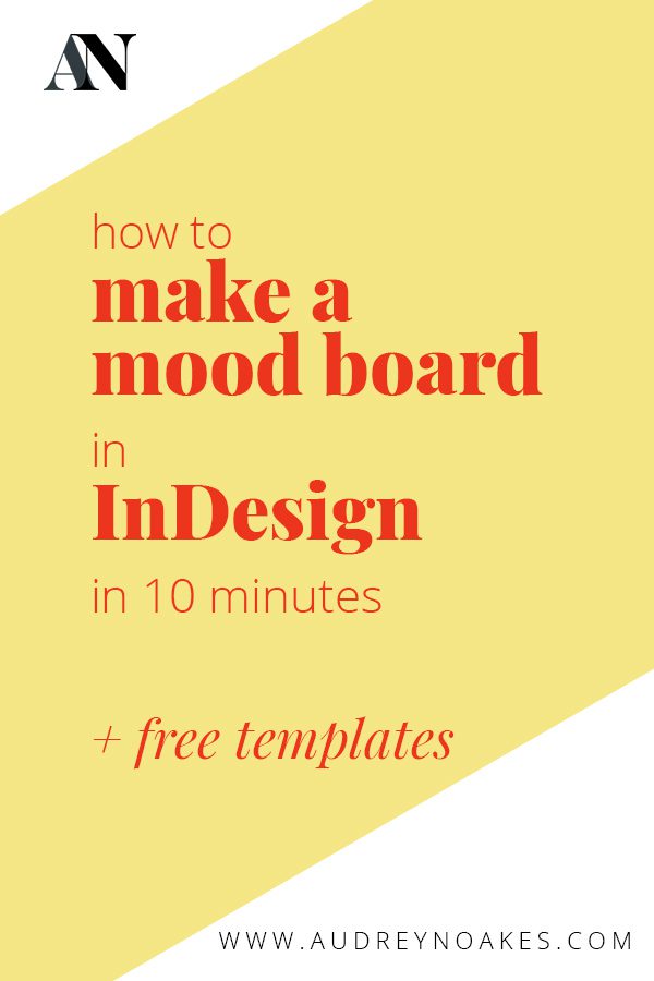 mood board template indesign