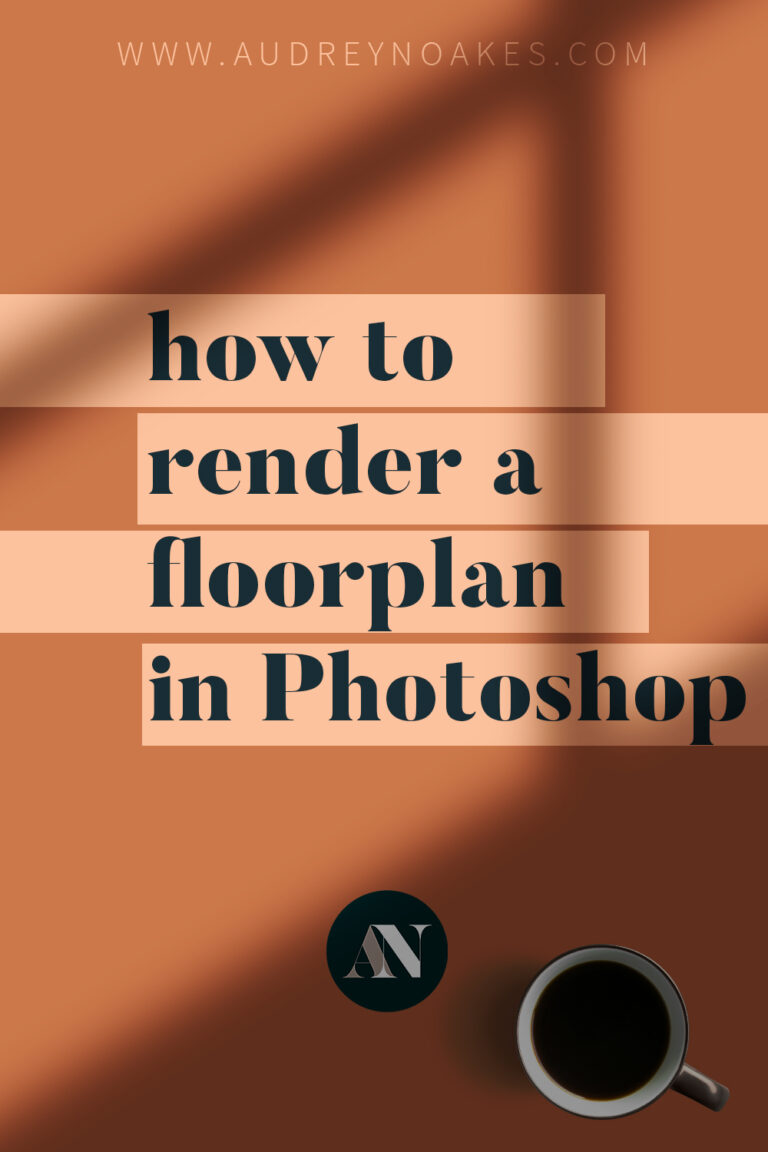 How to render a floor plan in Photoshop: Adding color and texture