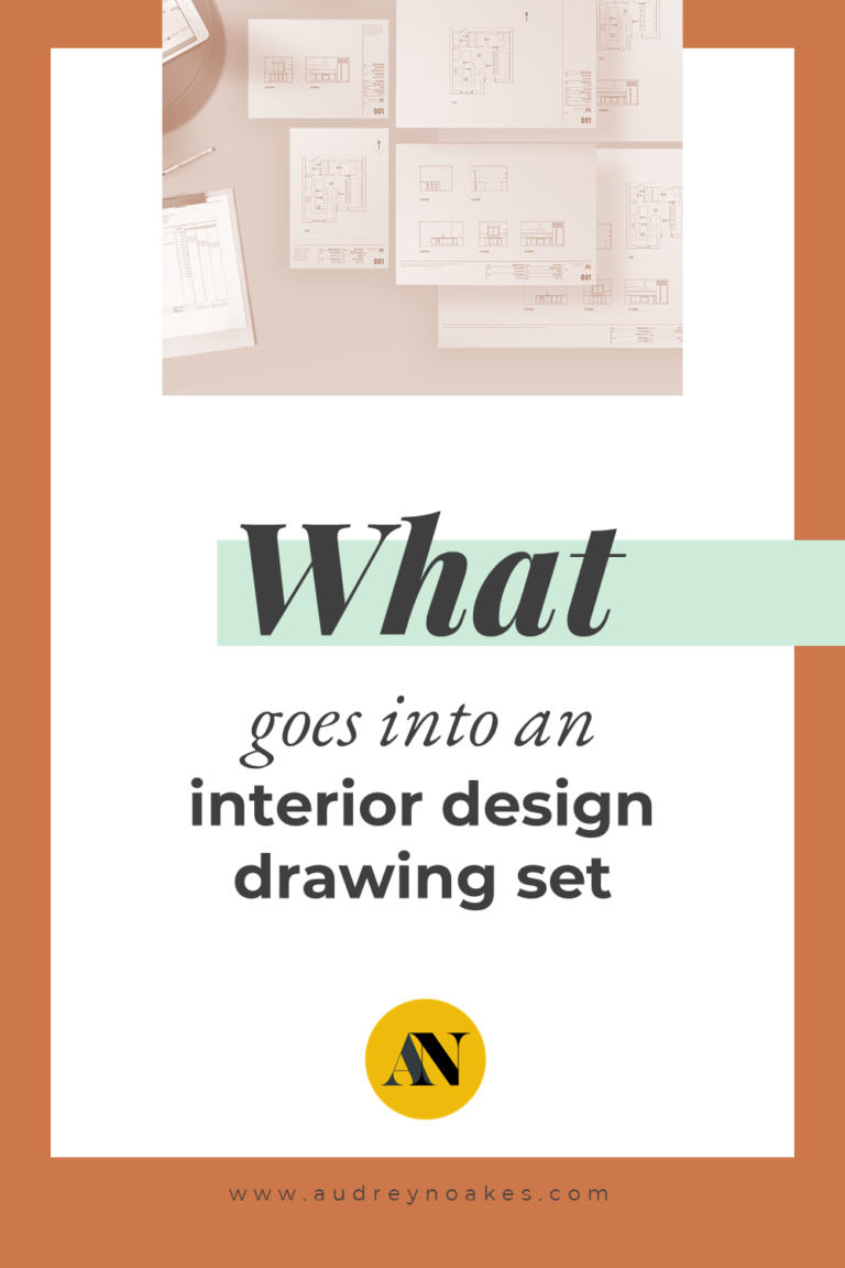 What goes into an interior design drawing package?