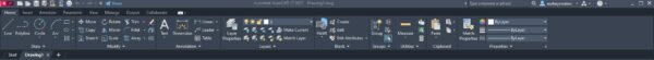 screenshot of AutoCAD ribbon menu