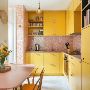 AI-generated interior kitchen rendering created with Midjourney