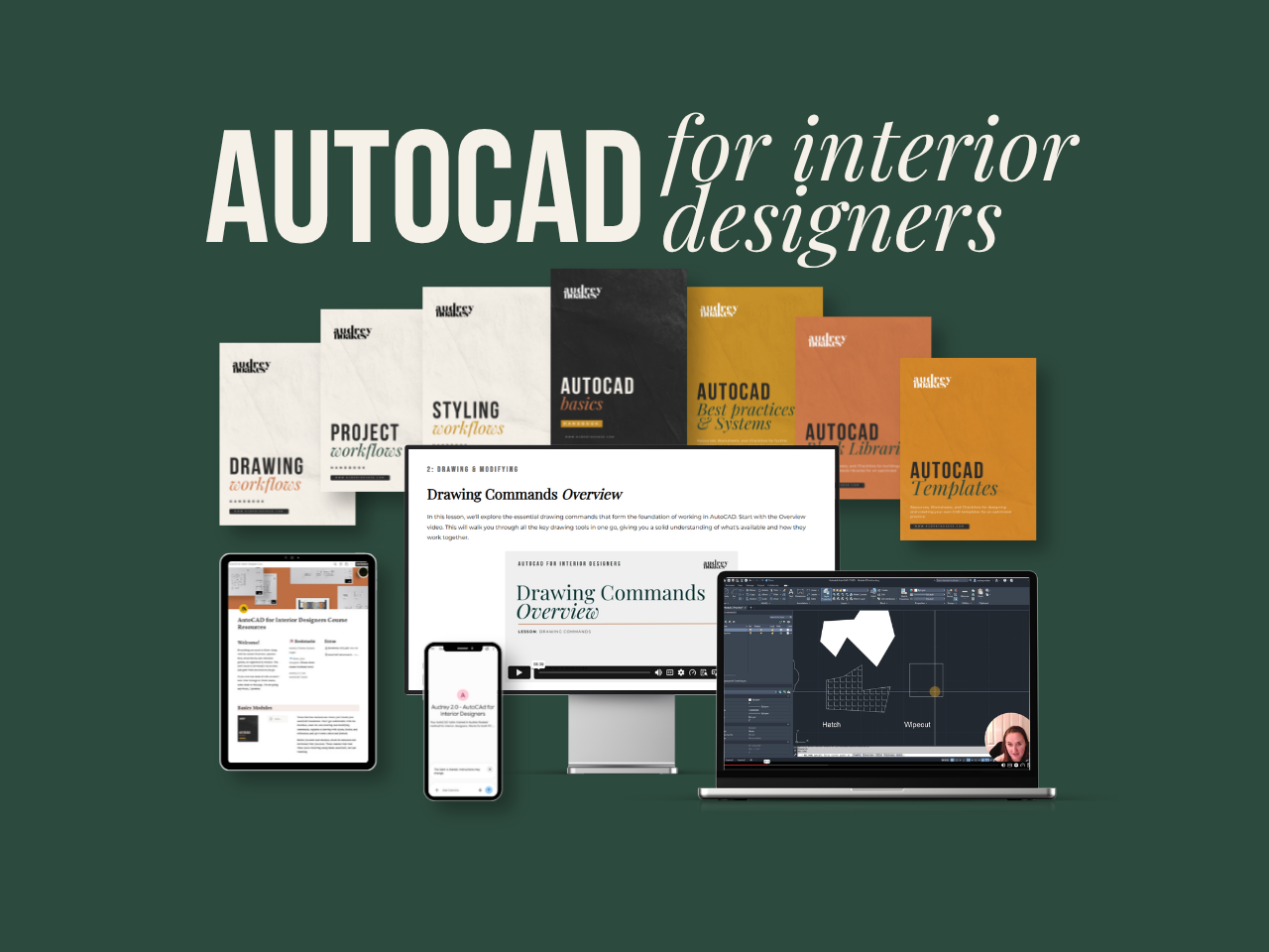 AutoCAD for Interior Designers course mockup