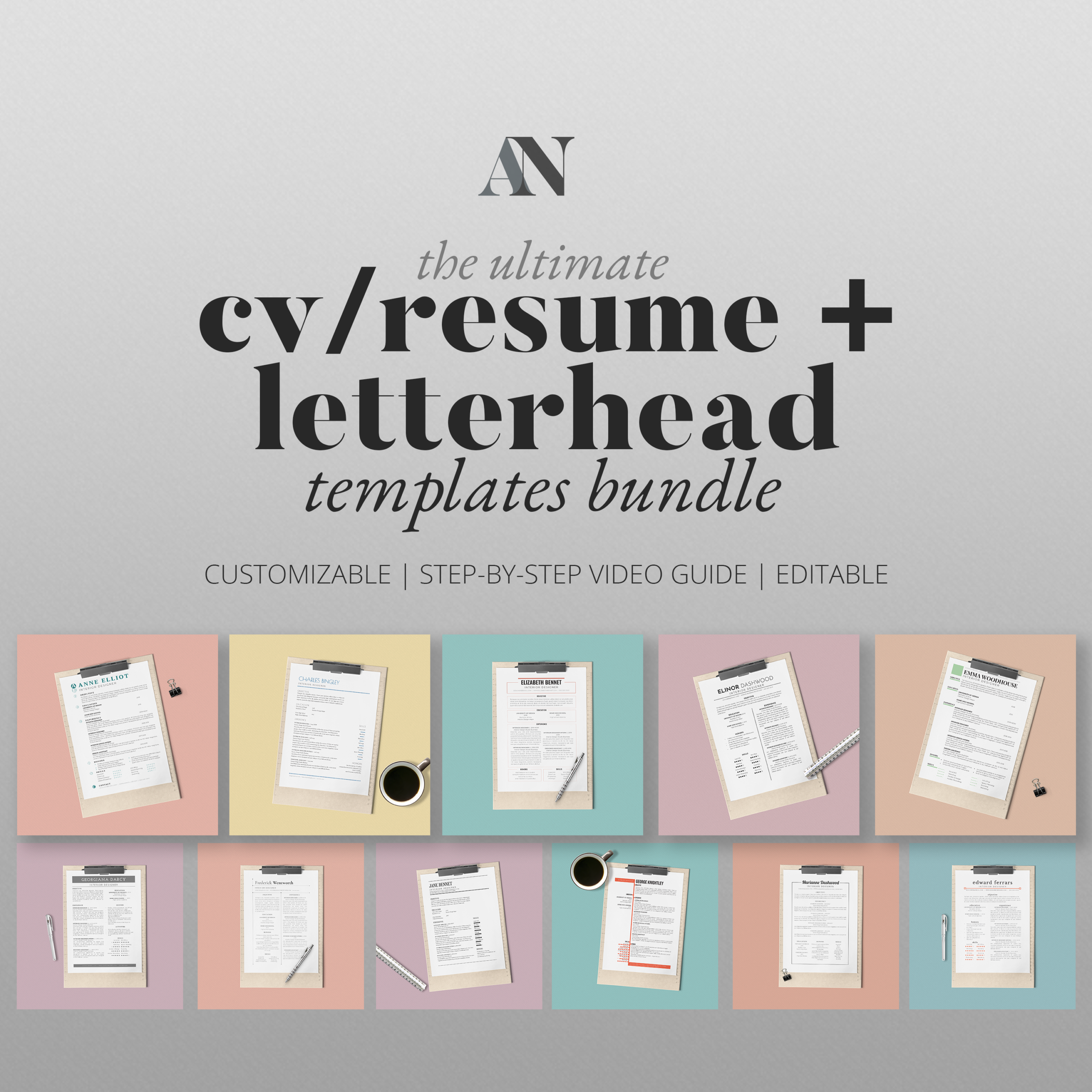 The Ultimate CV | Resume and Letterhead Templates Bundle