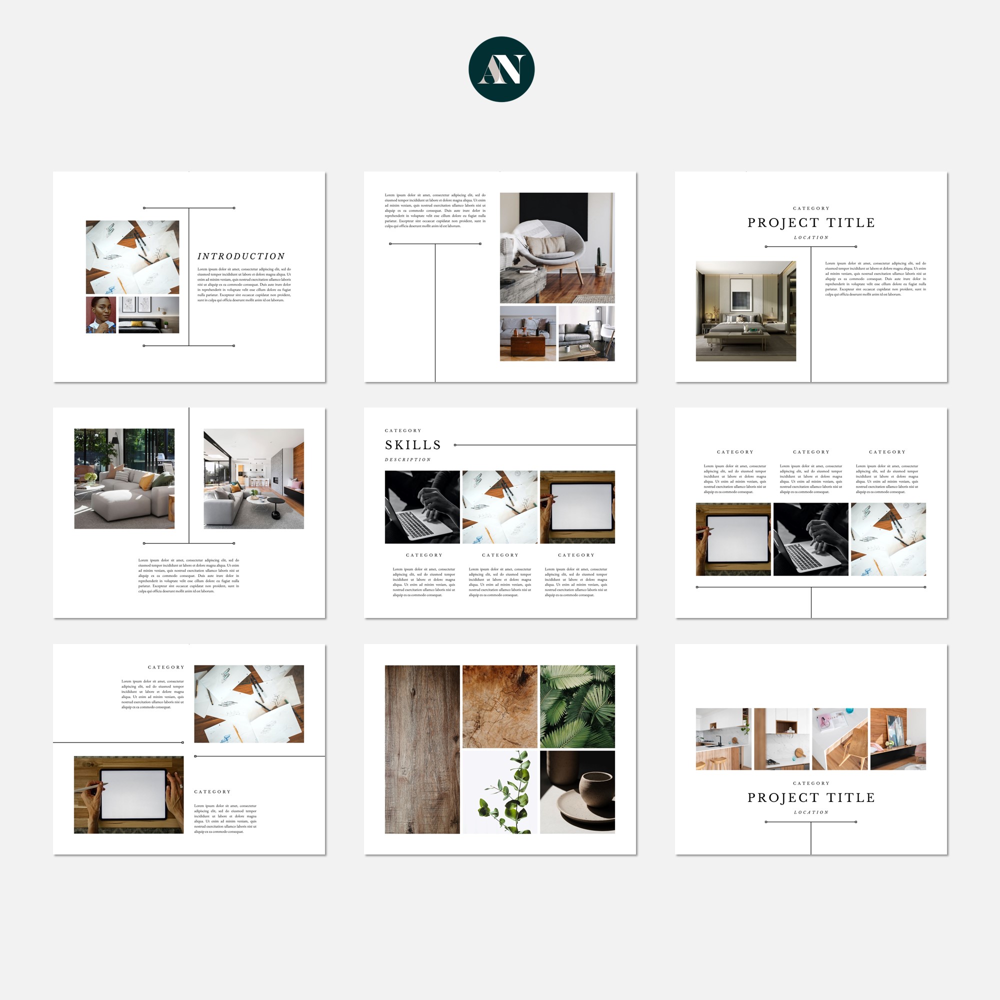 Classic Sophisticated Interior Design Portfolio Template - Canva Template - Image 2