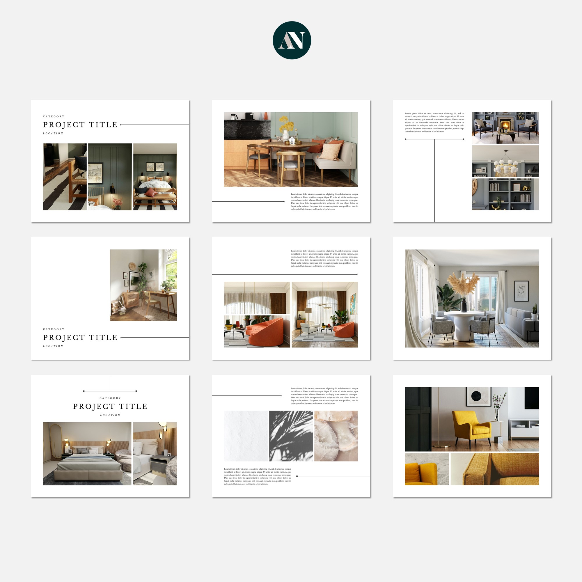 Classic Sophisticated Interior Design Portfolio Template - Canva Template - Image 3