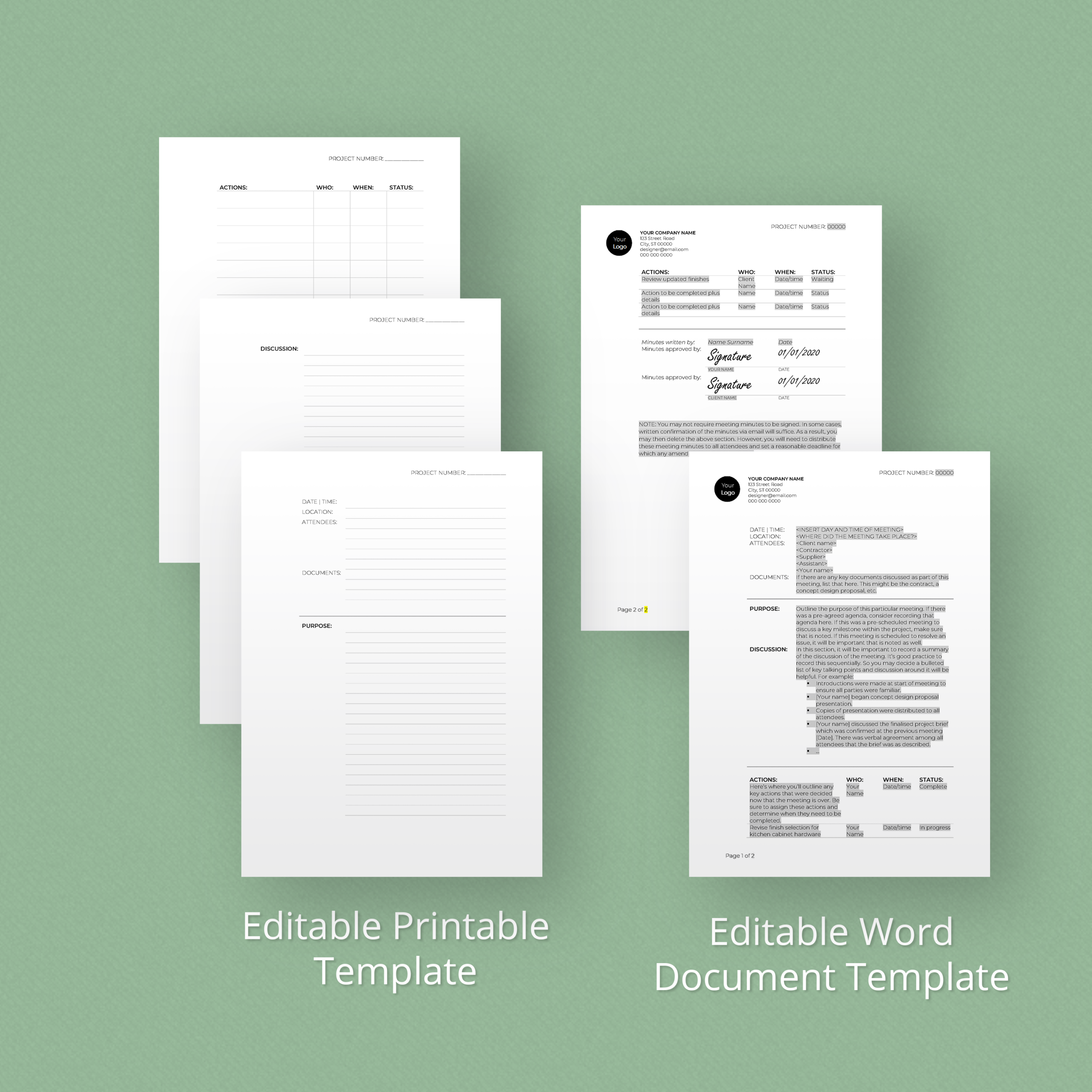 Meeting Minutes Templates Kit - Image 2
