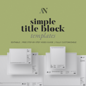 Simple Title Block Templates - A2 / A3 / A4 + 8.5x11 / 11x17 / 18x24 / 24x36 Sizes