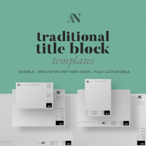 Traditional Title Block Templates - A2 / A3 / A4 + 8.5x11 / 11x17 / 18x24 / 24x36 Sizes